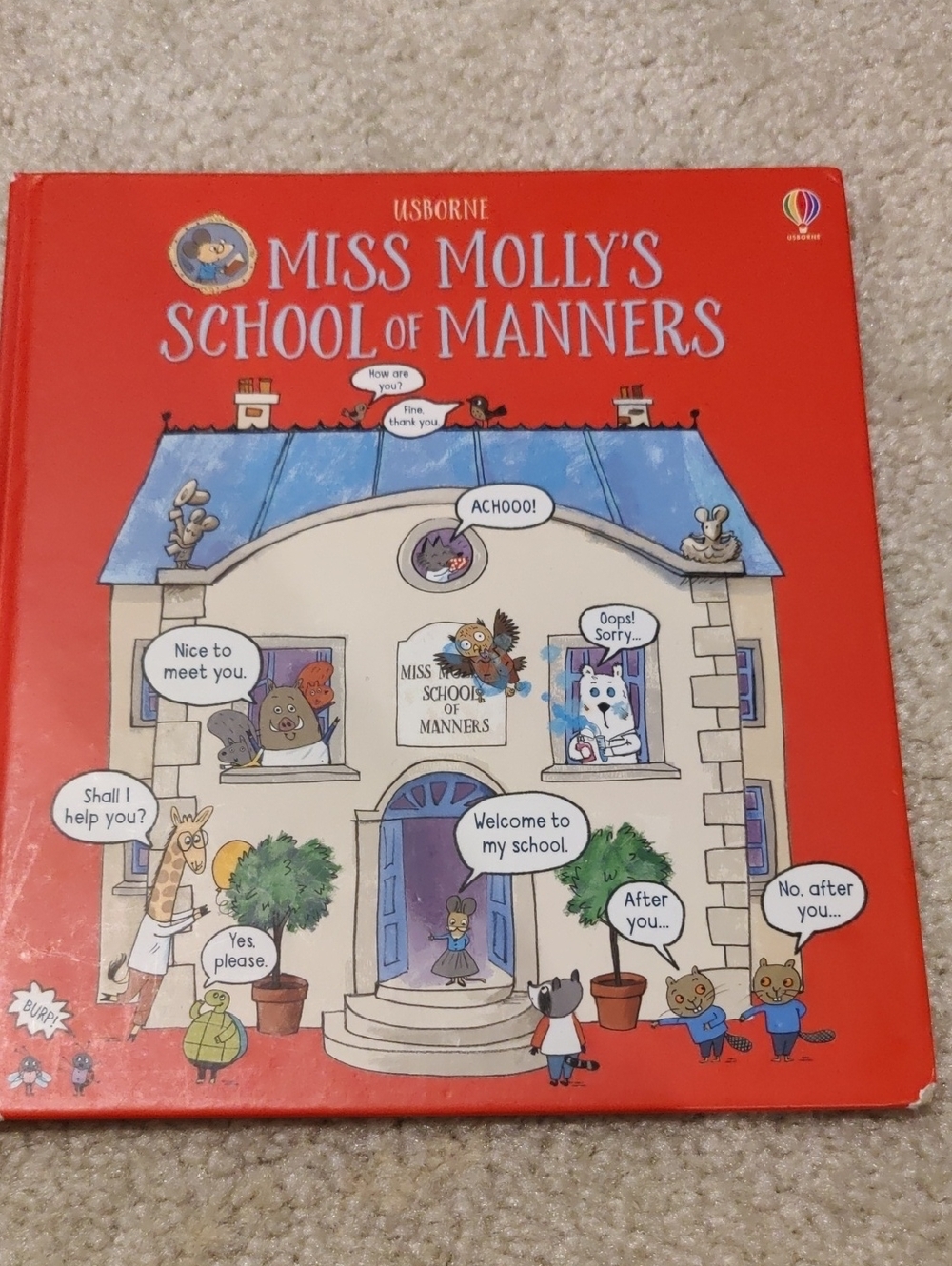 Usborne Miss Molly's School of Manners Children's Book Y2K Education Cottagecore